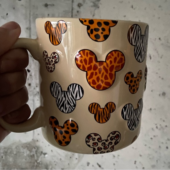 Walt Disney World Animal Kingdom Safari 3D Mickey Mouse Pattern Ceramic Mug Cup - Picture 2 of 9